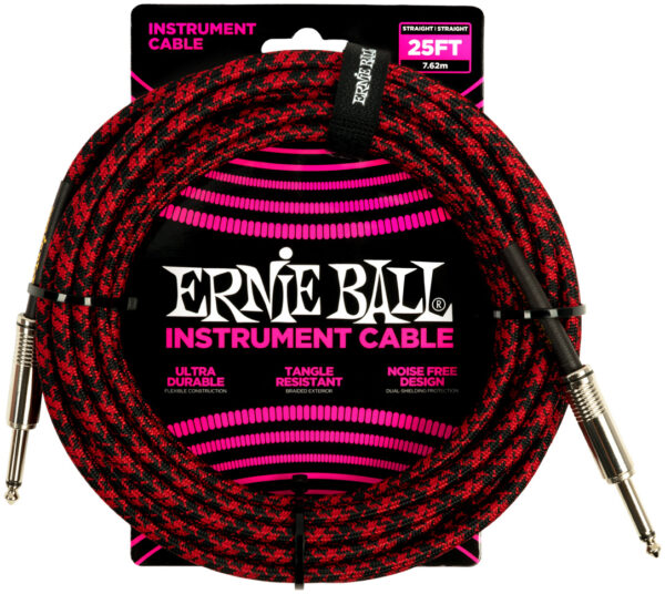 Instrumentenkabel Ernie Ball EB6398 rot/schwarz 7