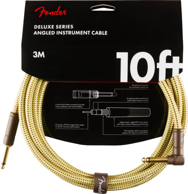 Instrumentenkabel Fender Deluxe Serie TWD Angled 3 Meter