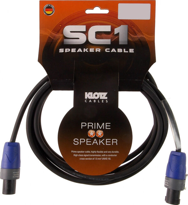 Lautsprecherkabel Klotz SC1-05SW Prime Speakon