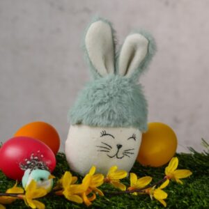 Osterhase mit Plüschohren - Dekofigur - Ostern - H: 16cm - hängend ...