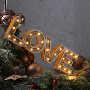 LED Dekolicht LOVE - Schriftzug - 24 warmweiße LED - L: 38cm - H: 1...