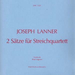 Partitur und Stimmensatz 2 Sätze für Streichquartett - Antiquariat