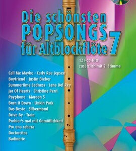 Sammelband Die schönsten Popsongs für Altblockflöte 7