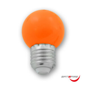 LED Leuchtmittel G45 - orange - E27 - 1W | SATISFIRE