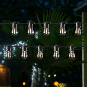 LED Solar Lichterkette CIRCUS - 10x E27 LED - 4 Leuchtfunktionen - L: 4