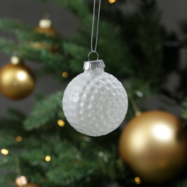 Weihnachtsbaumschmuck Golfball - Christbaumschmuck - Glas - D: 5