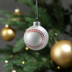 Weihnachtsbaumschmuck Baseball - Christbaumschmuck - Glas - D: 5