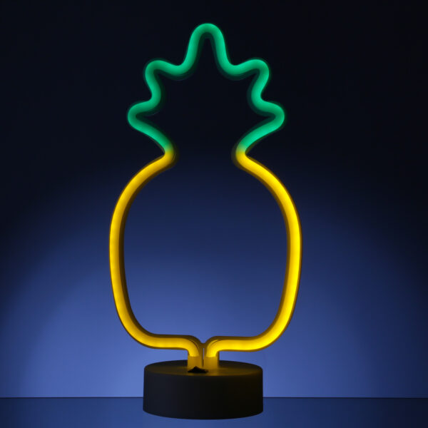 LED NEON Figur ANANAS - Neonlicht - H: 33cm - Batterie oder USB Betrieb - stehend