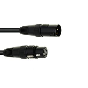 DMX Kabel XLR 3pol 10m schwarz - Steuerleitung für Licht