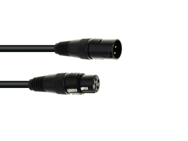 DMX Kabel XLR 3pol 10m schwarz - Steuerleitung für Licht