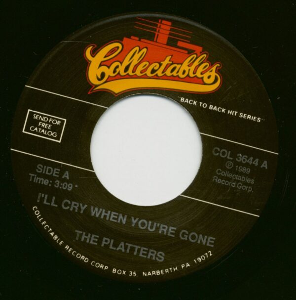 The Platters - I'll Cry When You're Gone - Voo-Vee-Ah-Bee (7inch