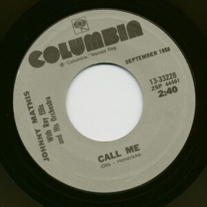 Johnny Mathis - Call Me - What Will My Mary Say (7inch