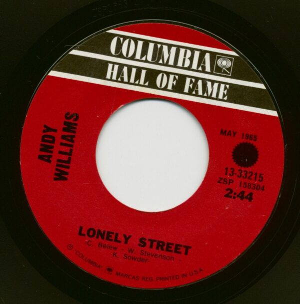 Andy Williams - Lonely Street - Village Of St. Bernadette (7inch