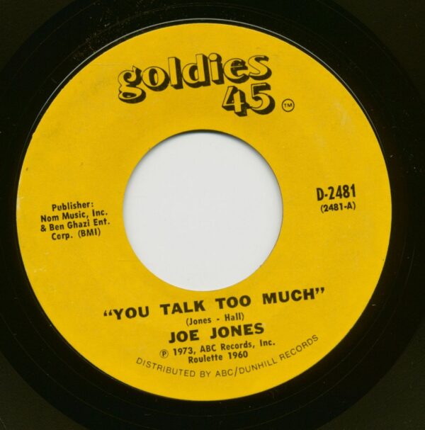 Joe Jones - You Talk Too Much - I Love You Still (7inch