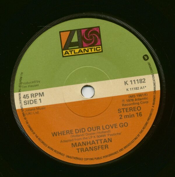 The Manhattan Transfer - Where Did Our Love Go - Je Voulais (7inch