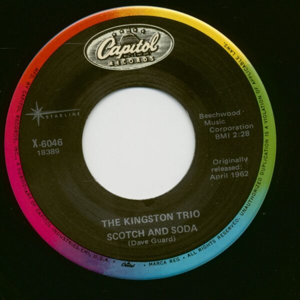 The Kingston Trio - Scotch And Soda - Worried Man (7inch