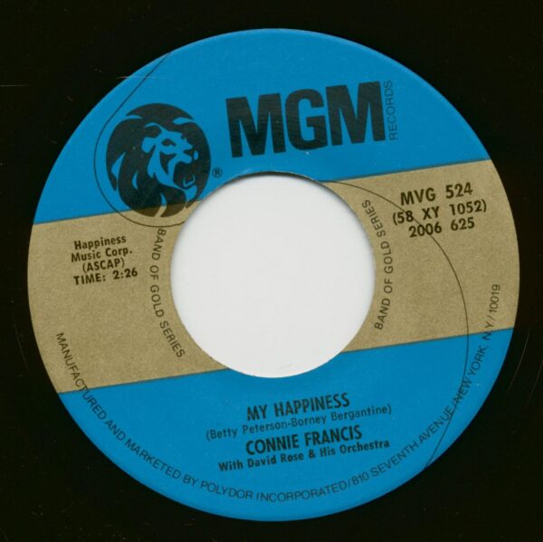 Connie Francis - If I Didn't Care - My Happiness (7inch