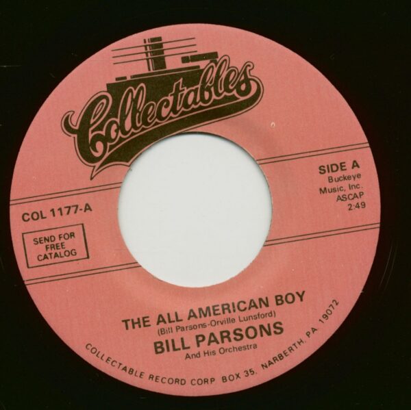 Bill Parsons - The All American Boy - Rubber Dolly (7inch