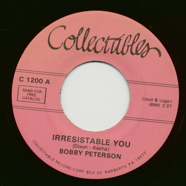 Bobby Peterson - Irresistable You - Piano Rock (7inch