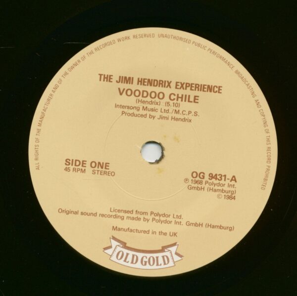 The Jimi Hendrix Experience - Voodoo Chile - Burning Of The Midnight Lamp (7inch