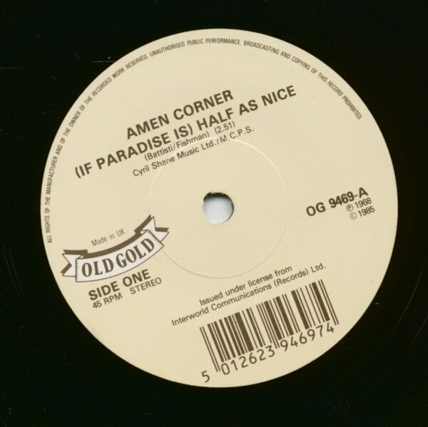 Amen Corner - (If Paradise Is) Half As Nice - Hello Suzie (7inch