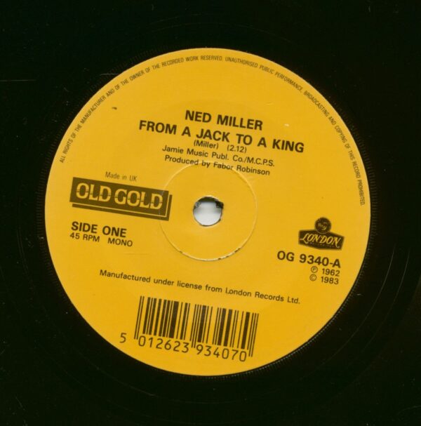 Ned Miller - From A Jack To A King - Do What You Do Do Well (7inch