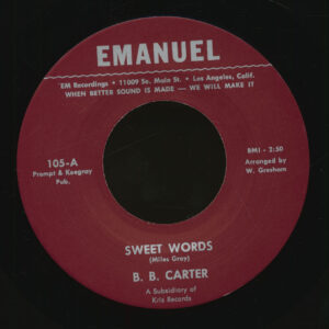 B.B. Carter - Sweet Words - Leave Me Alone (7inch