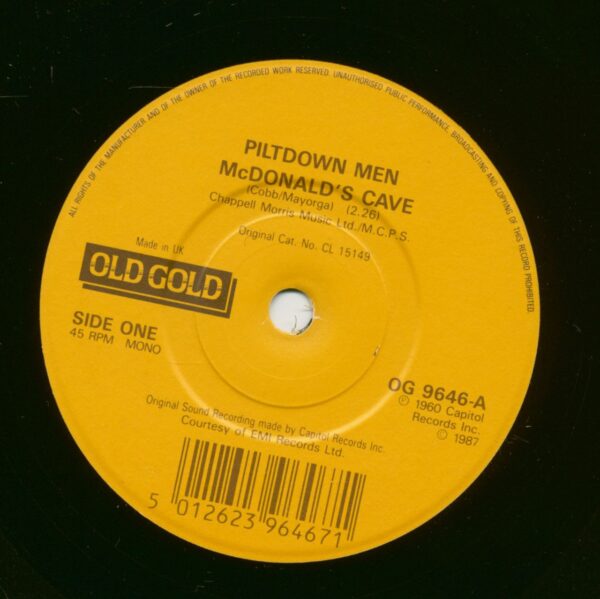 The Piltdown Men - McDonald's Cave - Piltdown Rides Again (7inch