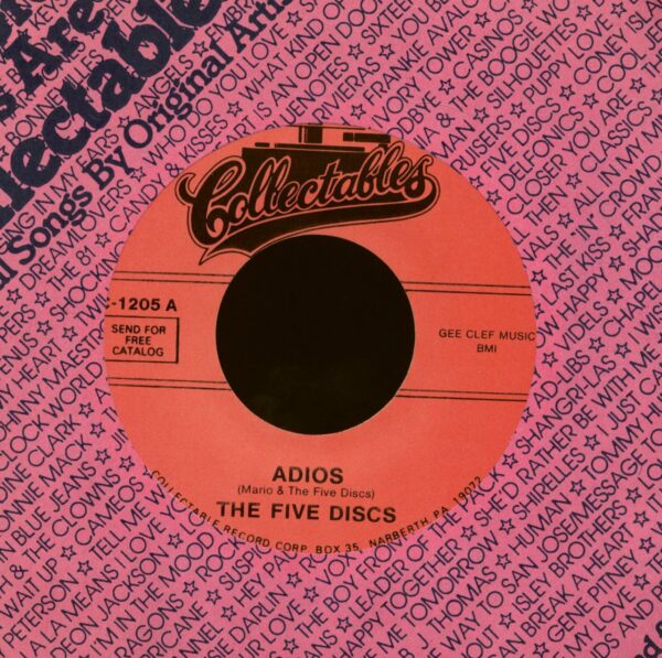 The Five Discs - Adios - My Baby Loves Me (7inch