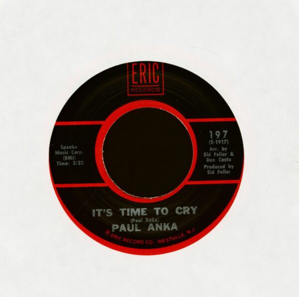 Paul Anka - It's Time To Cry - Crazy Love (7inch