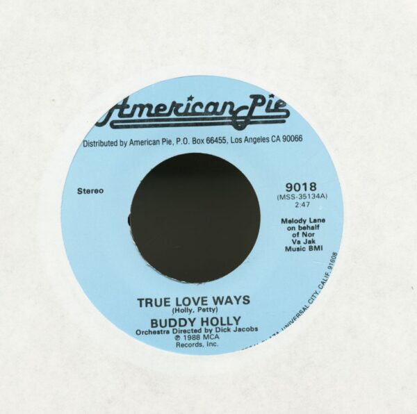 Buddy Holly / Nervous Norvus - True Love Ways - Transfusion (7inch