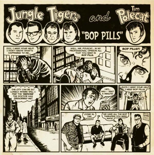 Jungle Tigers & Tim Polecat - Bop Pills (7inch