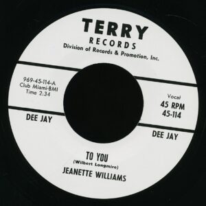 Jeanette Williams - To You - I Can't Wait (7inch