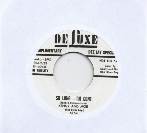 Kenny And Moe (The Blues Boys) - So Long - I'm Gone - Double Talk Baby (7inch