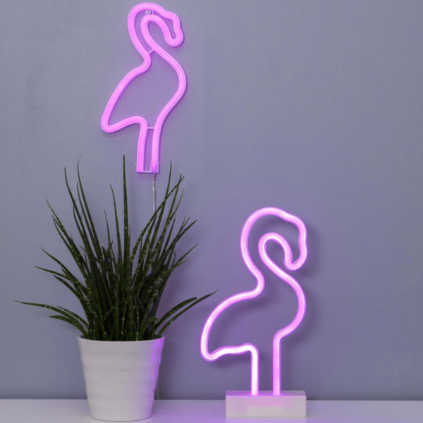 LED-Silhouette Neonlight pink Flamingo - Wandmontage - 28