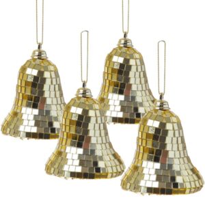 Christbaumschmuck Glocken - Weihnachtsbaumschmuck im Discokugel Loo...