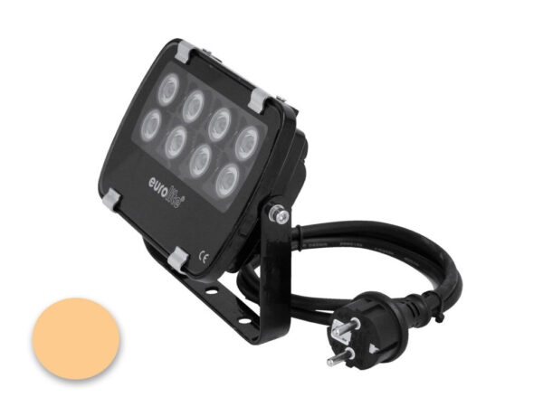 EUROLITE LED IP FL-8 | 30° | 8x1W | IP56 | Lichtfarbe Warmweiß