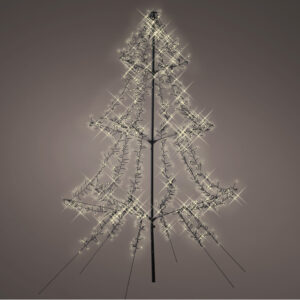 LED Lichterbaum - Weihnachtsbaum - 1200 funkelnde LED - H: 2m - Timer - 8 Funktionen - aufklappbar