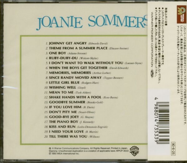 Joanie Sommers - Johnny Get Angry (CD Japan)