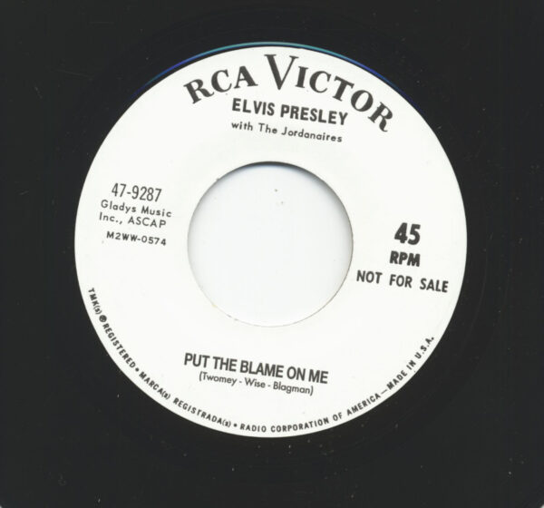 Elvis Presley - Put The Blame On Me - Judy (7inch