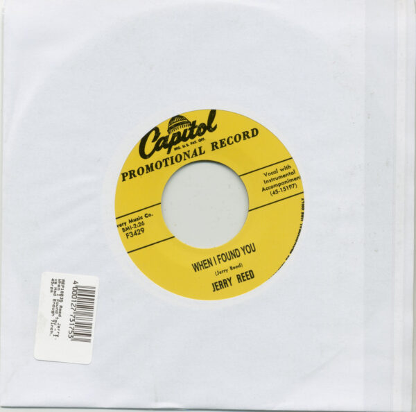 Jerry Reed - When I Found You - I've Had Enough 7inch