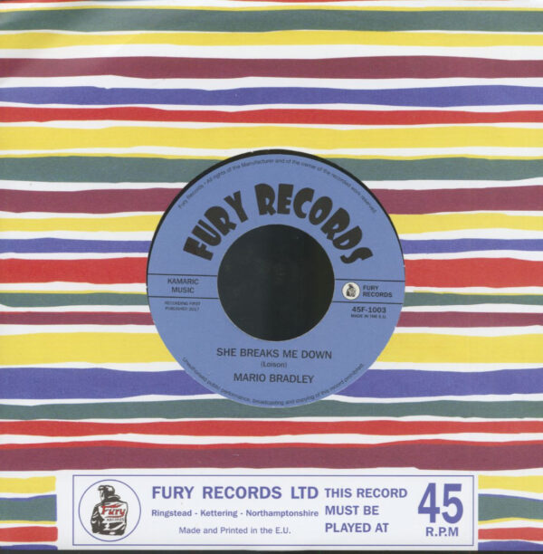 Mario Bradley - Boppin' To Grandfather's Clock - She Breaks Me Down (7inch