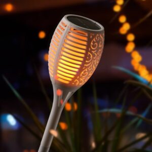 LED Solar Fackel - Gartenfackel - simulierter Flammeneffekt - H: 79...