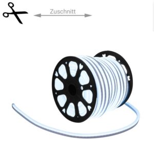 LED Lichtschlauch NEON FLEX 230V Slim - KALTWEISS - 100cm Zuschnitt...