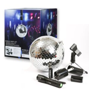 SATISFIRE Discokugel Set - Mobile Party Kit - Komplettset mit 20cm ...