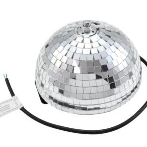 Spiegelkugel halb 20cm silber mit Motor - für Deckenmontage - Disco...