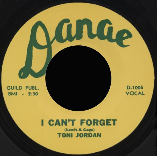 Toni Jordan - The Bend b-w I Can't Forget 7inch