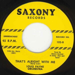 Louis Payne / Tony Middleton - That's Alright With Me b-w Lover 7inch