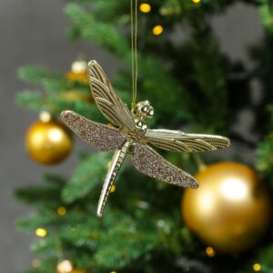 Libelle mit Glitzer - Weihnachtsbaumschmuck - Kunststoff - L: 14cm ...