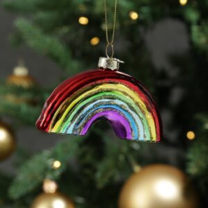 Weihnachtsbaumschmuck REGENBOGEN - Christbaumschmuck - Glas - mit G...